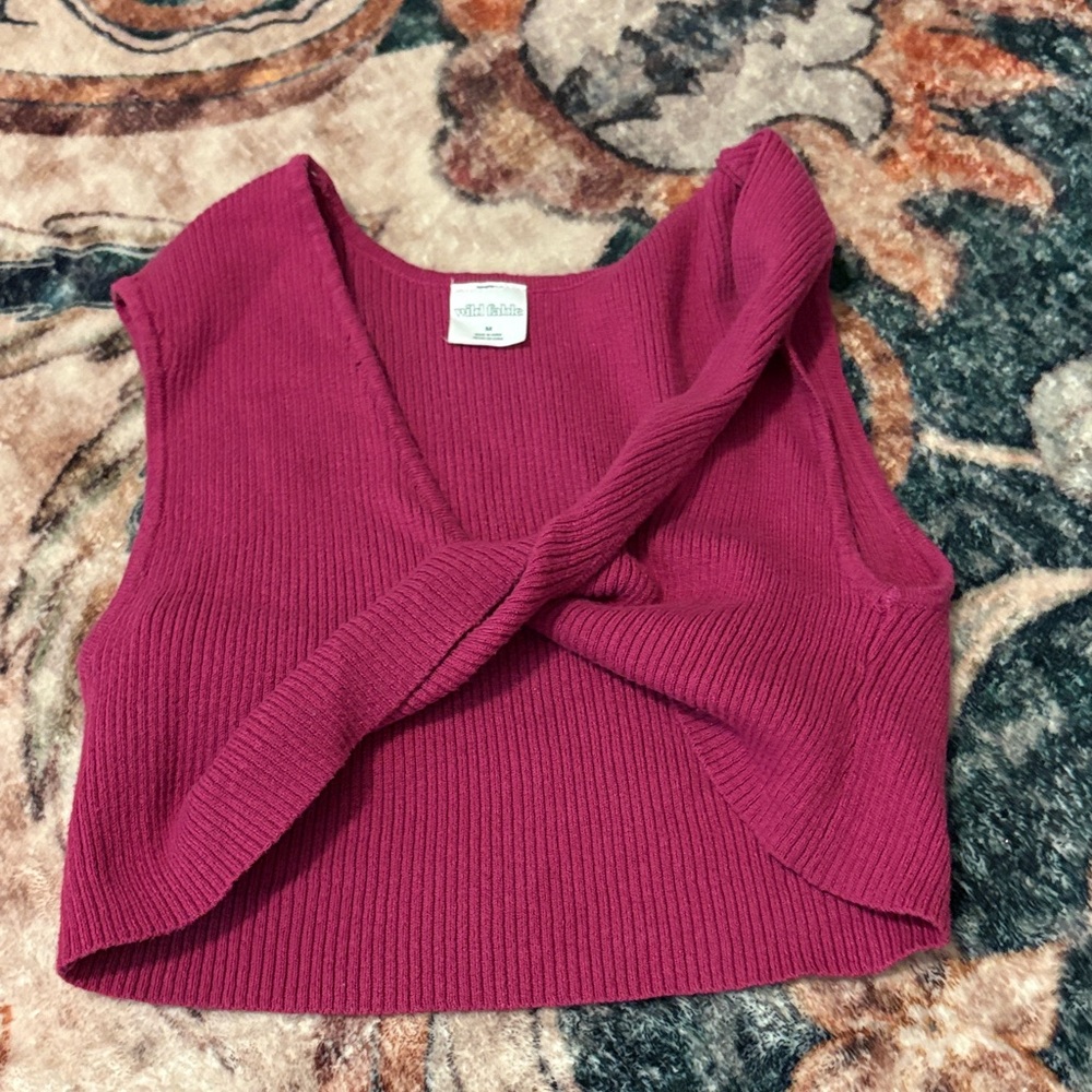 Women's Pink Sleeveless Top